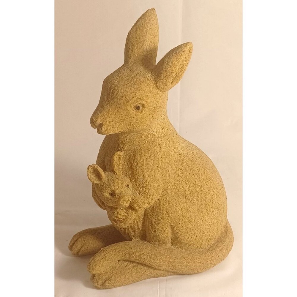 Rare Vintage Kangaroo & Joey Sandstone Figurine Sculpture Handmade in Australia - Picture 7 of 9